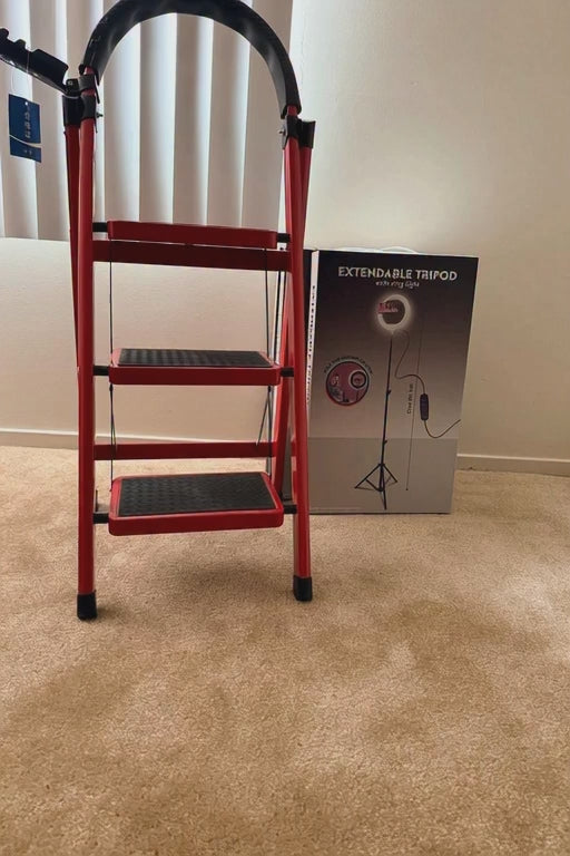 3-Step Folding Ladder-Safe, Strong & Space Saving.